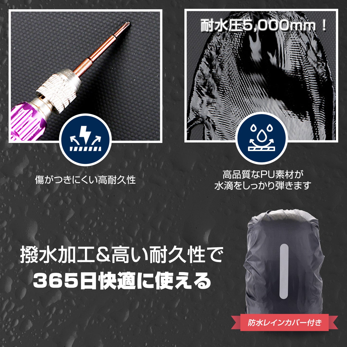 デュエリュック 80サイズ段ボールも入るビジネスリュック 防水 拡張機能あり PCリュック メンズ 3way リュックカバー＆リュックスタンド＆小物入れ 付き